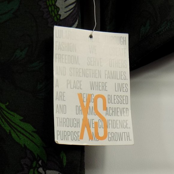 LuLaRoe Julia Flower and Leaf Dress Size XS NWT - Picture 4 of 8